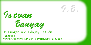 istvan banyay business card
