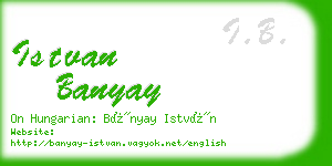 istvan banyay business card